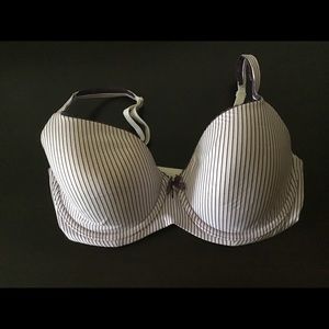 Purple/White Pinstripe Body by Victoria Lined Demi